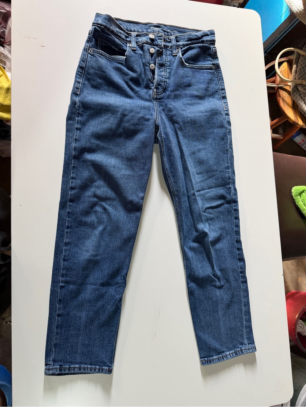 Old Navy Men's Dark Blue Slim Straight Jeans